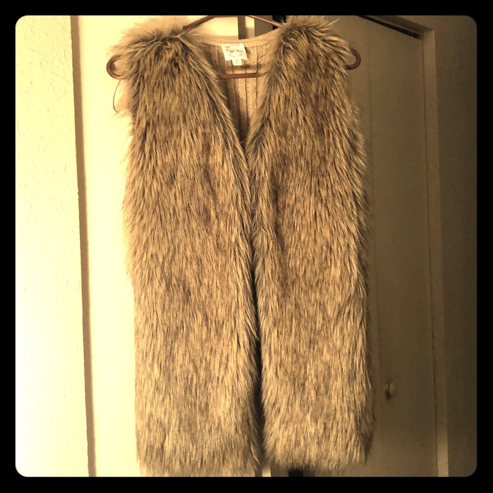 A Light  brown dark vest!